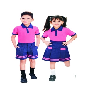 ชุดเครื่องแบบนักเรียนระดับประถมสำหรับทุกเพศกระโปรงเสื้อยืดกางเกงขาสั้นสำหรับนักเรียนชายและหญิง - Product Image 2