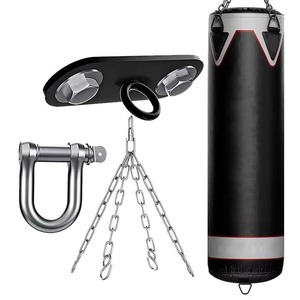 Saco de Boxeo Profesional de Alta Resistencia con Cubierta de Cuero y Relleno de Arena, Altura Ajustable para Entrenamiento de Boxeo Masculino - Product Image 1