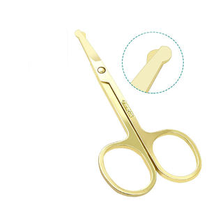 NEW Professional Stainless Steel Nose Hair Scissors <b>Round</b> Tip Design <b>Small</b> Eyebrow Scissor ANAAIF - Product Image 4