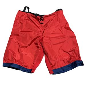 Shorts d'entraînement personnalisés à faible MOQ avec logo sublimé, en tissu 100 % polyester extensible, pantalon de hockey sur glace, taille élastique, vêtements de sport OEM - Product Image 1