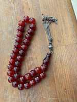 Tasbih rond en résine écologique de luxe Lime Noor, fait main, fournitures pour fêtes