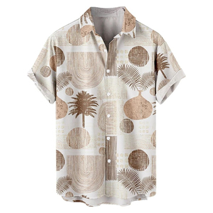 Camisas de Playa de Manga Corta con Botones para Hombre, Diseño Clásico Hawaiano en Negro, Tela Twill, OEM ODM - Product Image 3