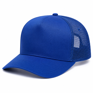 Gorra Trucker Personalizada con Malla Azul en la Parte Trasera, 5 Paneles, Logotipo Bordado en el Panel Frontal, Ajuste Ajustable, Unisex, Uso Casual - Product Image 2