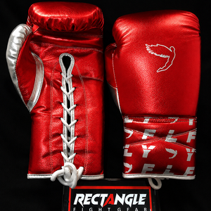 Fabrication en usine de gants de boxe sur mesure, 100% cuir véritable, professionnels, à lacets. - Product Image 1
