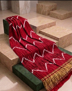 Soft Gajji Silk Lehariya <b>Saree</b> Traditional Dye Printed Ethnic <b>Saree</b> for Women - Product Image 1