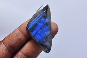 Cabujón de cristal de labradorita natural certificada, con corte fantasía y base plana, gemas sueltas de alta vibración para joyería. - Product Image 3