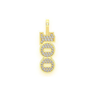 จี้เพชรโมอิสซาไนต์ทองคำแท้ 14K แบบขายส่ง สร้อยคอฮิปฮอปแบบกำหนดเองได้ ประดับเพชรเต็มรูปแบบ พร้อมจี้รูปธนบัตร สำหรับเป็นของขวัญ - Product Image 1