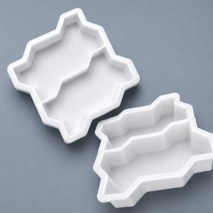PP Plastic Double Cavity Zigzag Textured <b>Concrete</b> <b>Paver</b> <b>Mold</b> - Product Image 3