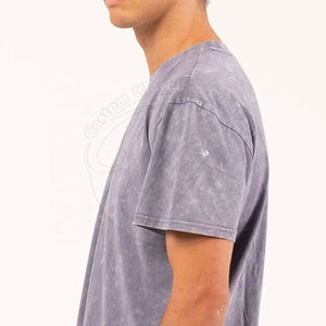 T-shirt délavé au soleil de qualité supérieure, fabriqué au Pakistan, 100 % coton, logo personnalisé, vêtement décontracté, t-shirt délavé au soleil pour la vente en ligne - Product Image 4