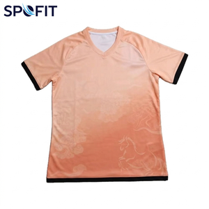 Nouveau maillot de football tendance de qualité supérieure, extensible, design personnalisé, sublimé, confortable, respirant, polyester/nylon, séchage rapide, col rond - Product Image 3