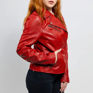Chaqueta Corta de Cuero para Mujer, Sexy, en Oferta, Servicio OEM, MOQ Bajo - Product Image 3