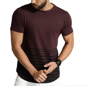 T-shirt à col rond en polyester/coton doux pour homme, personnalisable, longueur standard, imprimé, coupe classique, écologique, séchage rapide - Product Image 1