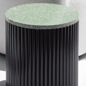 Vandana Orion Vento <b>Side</b> <b>Tables</b> with <b>Black</b> Wooden Base 9 Top Variants Modern Accent Design - Product Image 3