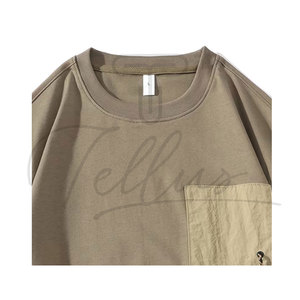New Design 100% Cotton Men's Casual Summer T-Shirts Front <b>Logo</b> Regular Fit Breathable Quick Dry Short Sleeve Wholesale - Product Image 5