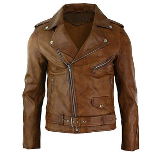 Chaqueta de Motociclista de Cuero Genuino con Diseño Personalizado y Logotipo Propio, Impermeable, Informal - Product Image 1