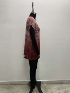 Vestido de punto de malla rosa sin mangas para mujer, túnica midi holgada transparente con dobladillo deshilachado, casual de verano - Product Image 3