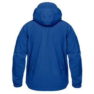 Chaqueta Softshell Azul para Hombre con Capucha, Cierre de Cremallera, Resistente al Agua, Corte Regular, Material de Poliéster - Product Image 6