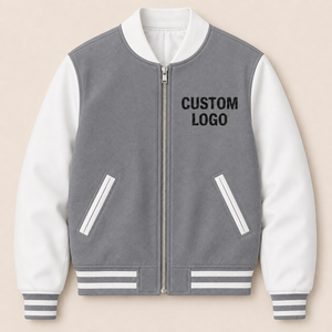 Chaqueta Varsity de Invierno Personalizada de Alta Calidad, Transpirable y Resistente al Viento, para Hombre, con Mangas de Cuero, Estilo Urbano, Bordado Personalizado - Product Image 3