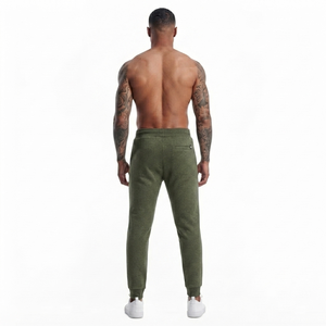 DROGEN EXPORT <b>Men's</b> Spring Lightweight Twill Drawstring Anti-Pilling <b>Jogger</b> Sweatpants Athletic Gym Trousers Green Casual - Product Image 2