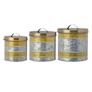 Lot de 3 boîtes galvanisées pour sucre, café et thé – Design attrayant – Contenants de rangement pour épices sur comptoir de cuisine – Prix export - Product Image 5