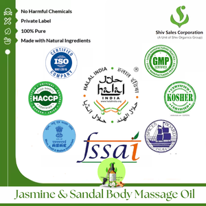 Jasmine and Sandalwood Body Massage Oil for Relaxation Therapy, Spa Treatments and Advanced <b>Personal</b> Care Solutions - Product Image 6