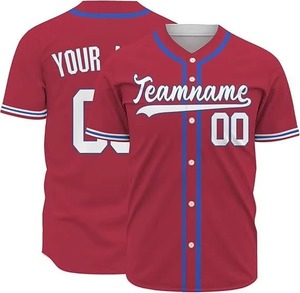 Custom <b>Baseball</b> Jersey Plus Size Short Sleeve Unisex Breathable Sports Uniform Wholesale Zunair Industry - Product Image 4