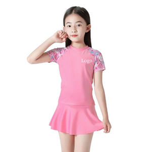 Maillot de bain à séchage rapide pour femmes et enfants Pantalon de bain en nylon spandex imperméable à l'eau design floral personnalisé-OEM ODM pour filles - Product Image 4