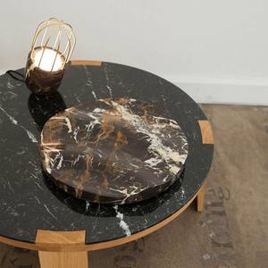 Bandeja de Servir Moderna de Mármol Negro y Dorado, Piedra Natural, Decoración de Hogar de Lujo, Revestimiento de Pared de Cocina Resistente al Fuego, Hotel y Comedor - Product Image 4