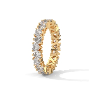 Anillo de Boda de Diamante Cultivado en Laboratorio, Corte Pera, VVS2, Oro de 18K, Banda de Eternidad para Mujer, Regalo de Aniversario - Product Image 2