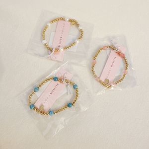 Bracciale Elastico con Perline Dorate e Pietre, Bracciali alla Moda a Catena e Maglie - Product Image 6