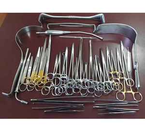Juego de Instrumentos Quirúrgicos Manuales de Acero Inoxidable para Cirugía Abdominal y Laparotomía General de 83 Piezas, Certificado CE Clase I, Kit Reutilizable - Product Image 5