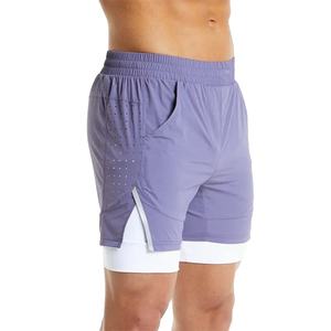 Personnalisé Hommes Double Couche Haute Qualité Séchage Rapide Gym Shorts 2-en-1 Athlétique Workout & Running Training Imperméable Caractéristique - Product Image 6