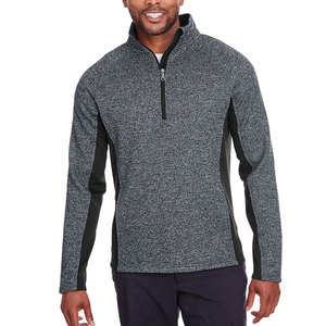 Pull de golf à col zippé pour homme - Pull d'hiver 100 % coton molletonné pour le sport avec logo personnalisé sur le devant - T-shirt athlétique vierge - Product Image 4