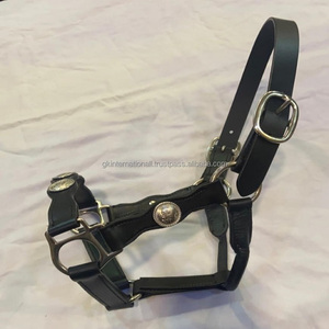 Licou de cheval réglable en cuir marron fait à la main, tailles personnalisées avec conjos argentés, équipement de cheval de créateur - Product Image 6