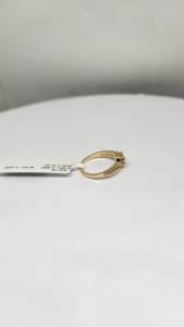 Bague moderne pour femme en or 9 carats avec diamant naturel couleur HI pureté SI 0,36 ct plaqué rhodium luxe 2,48 g de poids brut - Product Image 4