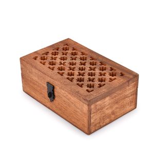 Mango Wood Decorative Wooden <b>Box</b> with Hinged Lid Handmade Wooden Storage <b>Box</b> for Jewelry <b>Keepsakes</b> Office and Home Decor - Product Image 2