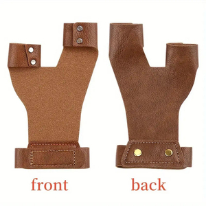 ถุงมือป้องกันนิ้วมือสำหรับยิงธนูแบบสองนิ้ว ทำจากหนัง PU ปรับขนาดได้ สำหรับธนูแบบดั้งเดิมและธนูลายเส้นยาว อุปกรณ์เสริมสำหรับยิงธนู ขายส่ง รับผลิตแบบ OEM - Product Image 4