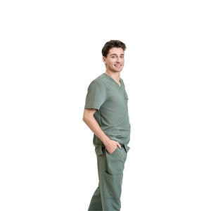 Tenue médicale unisexe de qualité supérieure Solid Trader, tissu extensible quadridirectionnel, confortable, pour le personnel infirmier, vêtements de travail, uniforme d'hôpital - Product Image 6