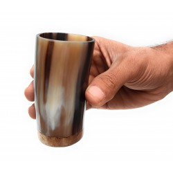 Super Trending Agate Viking Cow Drinking Horn Cup Mead Buffalo Vaso de chupito Tazas Buffalo Ox Horn Cups by Crescent Crafts - Product Image 3