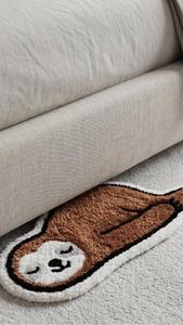 Alfombra Antideslizante de Lana Tejida a Mano con Forma de Foca Durmiente, Diseño Geométrico, Suave y Afelpada, para Habitación Infantil, Alta Demanda - Product Image 2