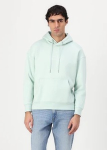 เสื้อฮู้ดผู้ชายผ้าโพลีเอสเตอร์ผสมคอตตอนสำหรับพิมพ์โลโก้ตามสั่ง เสื้อกันหนาวผ้าฟลีซอุ่นสบาย สไตล์ลำลอง สตรีทแวร์ ชุดกีฬา มีฮู้ด - Product Image 3