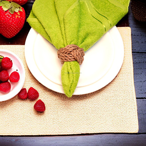 Vente chaude De Luxe À La Main Jute Serviette Anneau Nouveau Design Bois Papillon Table Décoration Papier Mariages Fêtes Usine En Gros - Product Image 2