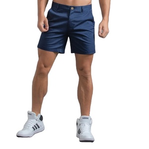 Pantalones cortos informales de verano para hombre 2024 Slim Fit Sexy Color sólido puro algodón impermeable Cargo Shorts hombre liso teñido - Product Image 2