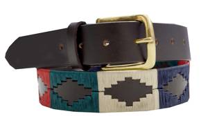 Cinturón de cuero para polo ecuestre con hebilla de latón, cuero de grano superior - Product Image 3