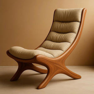 Fauteuil en bois massif au design classique moderne pour salon, chambre et entrée – Meubles en gros - Product Image 1