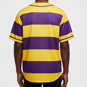 Maillot de baseball boutonné style urbain, chemise de softball personnalisée, coupe jeune, séchage rapide, maille, lettres brodées en twill, coupe USA - Product Image 3
