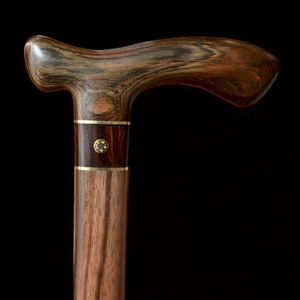 Bâtons de marche pliables d'extérieur au design royal moderne avec poignée en laiton et cannes de marche nordiques en bois - Product Image 2
