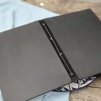 Porte-menu en cuir véritable de luxe classique, grande capacité, résistant à l'eau, fait main, léger, couleur personnalisée, logo personnalisé
