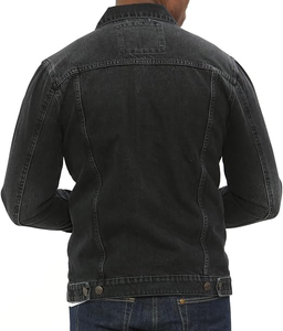 Washed Denim <b>Trucker</b> <b>Jacket</b> <b>Men</b> Regular Fit Button Front Casual Outerwear for Autumn - Product Image 4