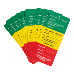 Brady SCAFFTAG : Étiquette de contrôle flexible en PVC à 3 parties avec alerte visuelle pour la gestion de l'état des échafaudages et de l'équipement - Product Image 2